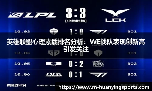 英雄联盟心理素质排名分析:WE战队表现创新高引发关注